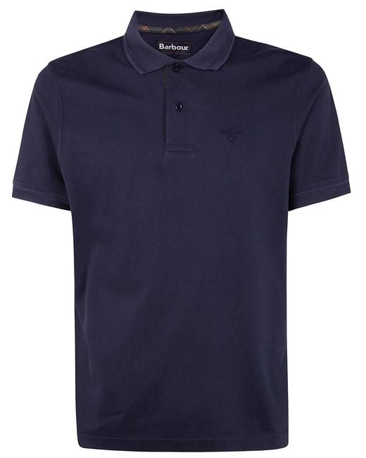 Barbour Blue Premium Tartan Pique Polo Midlayers for men