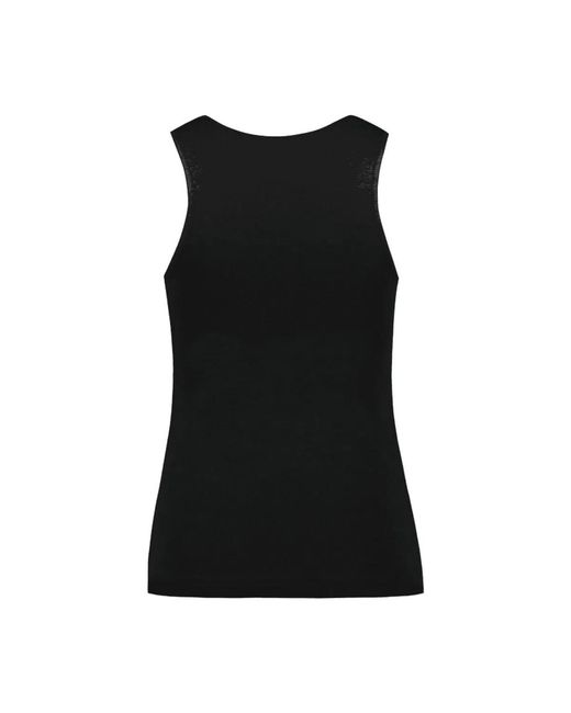 Simone Rocha Black Fitted Ruffle Frill T-Shirt