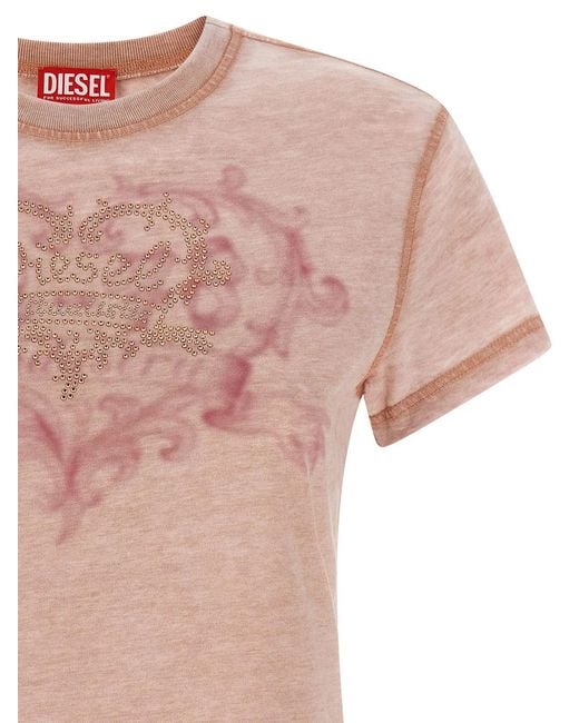 DIESEL Pink 'T-Ila-Aa1' T-Shirt