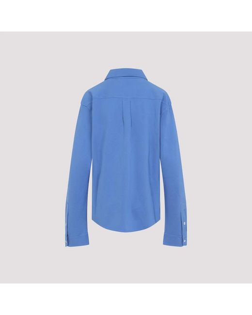 Miu Miu Blue Cerulean Piquet Shirt