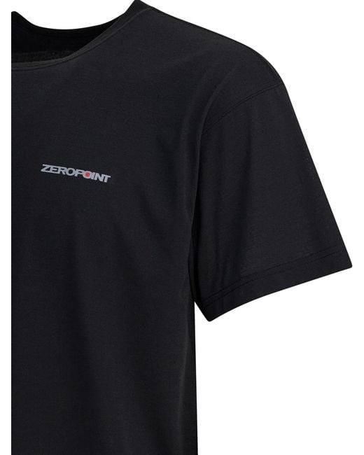 Montbell Black "Wickron T Zero Point Crack" T-Shirt for men
