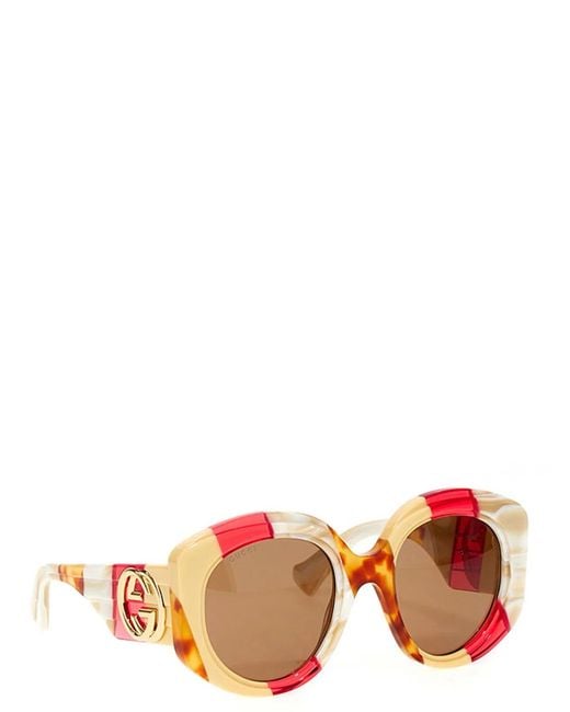 Gucci Pink Tricolor Sunglasses