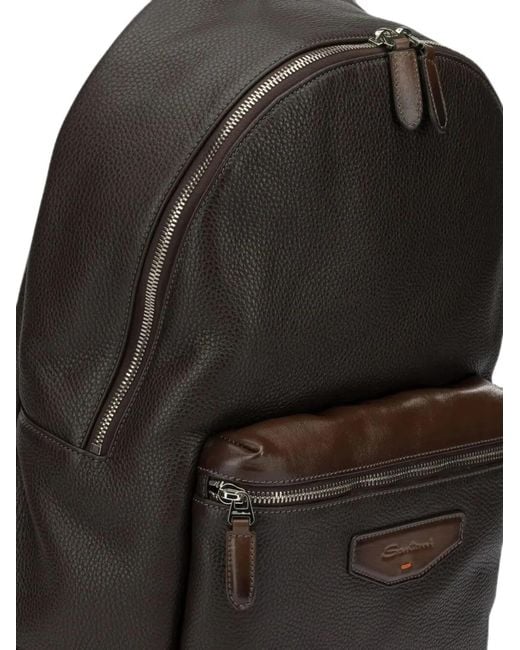 Santoni Black "New" Backpack for men