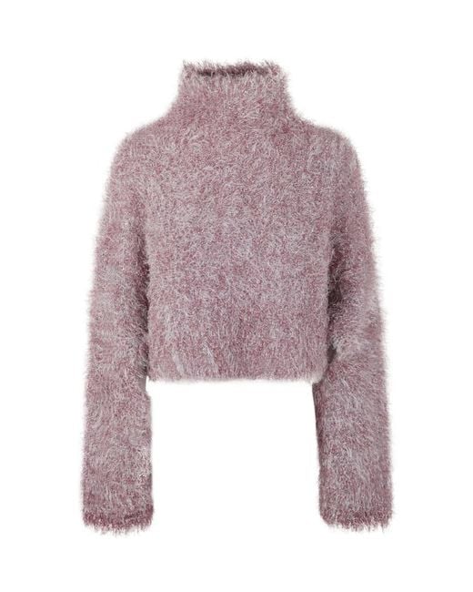 J.W. Anderson Purple Cropped Cutout Jumper