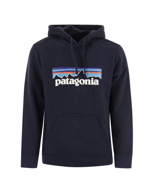 Patagonia Blue Cotton Blend Hoodie for men