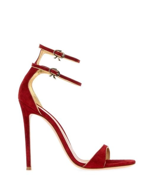 Gianvito Rossi Red G61753 Camoscio+Nappa Silk