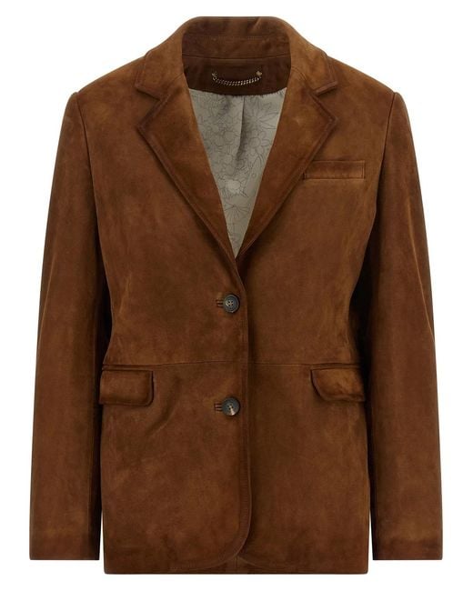 Golden Goose Deluxe Brand Brown Lamb Leather Jacket Clothing