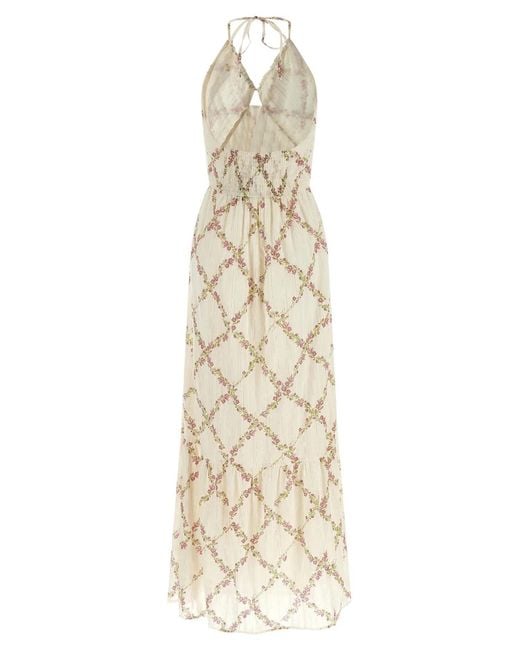Twinset Metallic Twin Set Floral Printed Dress