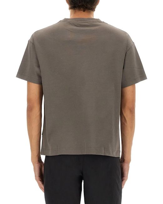 Palm Angels Gray Tshirt With Print for men