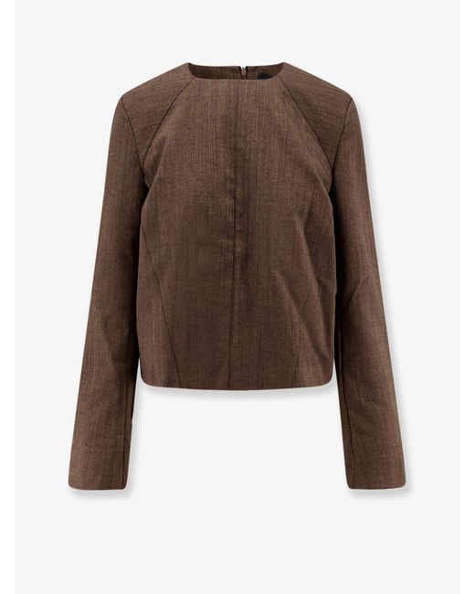 Soeur Brown Giovana Virgin Wool Sweater