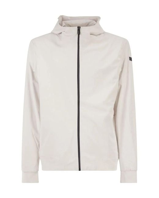 Rrd White Surflex Stretch Technical Hooded Jacket for men