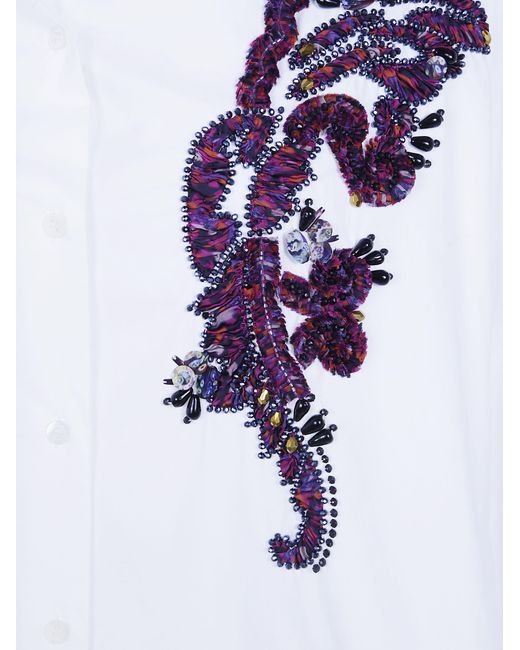Dries Van Noten Blue "Casia" Embroidery Shirt