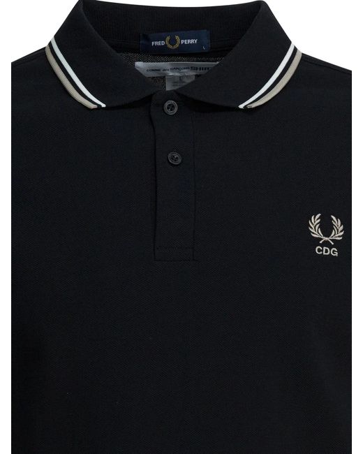 Comme des Garçons Black Shirt Cotton Polo Shirt for men