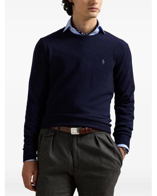 Polo Ralph Lauren Blue Long Sleeve Pullover for men