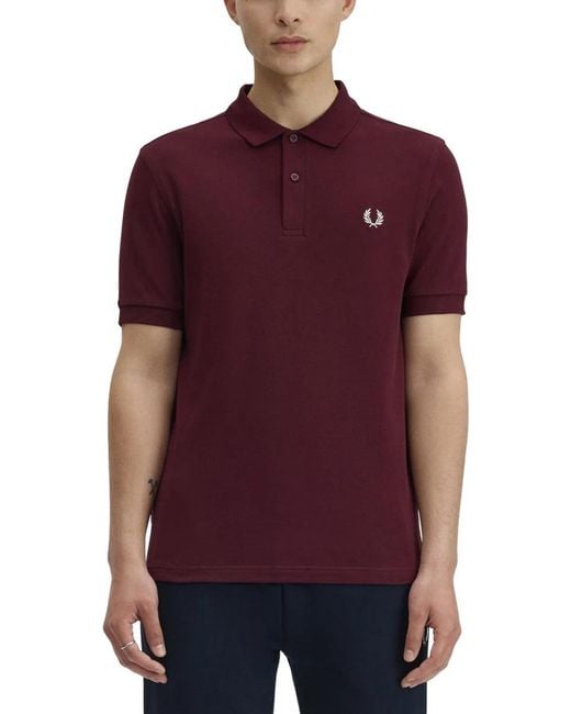 Fred Perry Red Polo With Logo for men