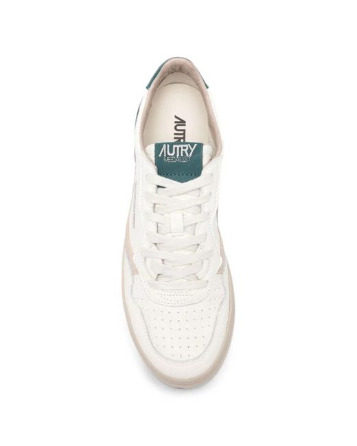 Autry White Medalist Low-Top Leather for men
