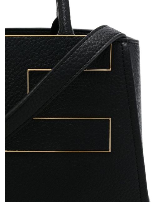 Elisabetta Franchi Black Faux Leather Tote Bag