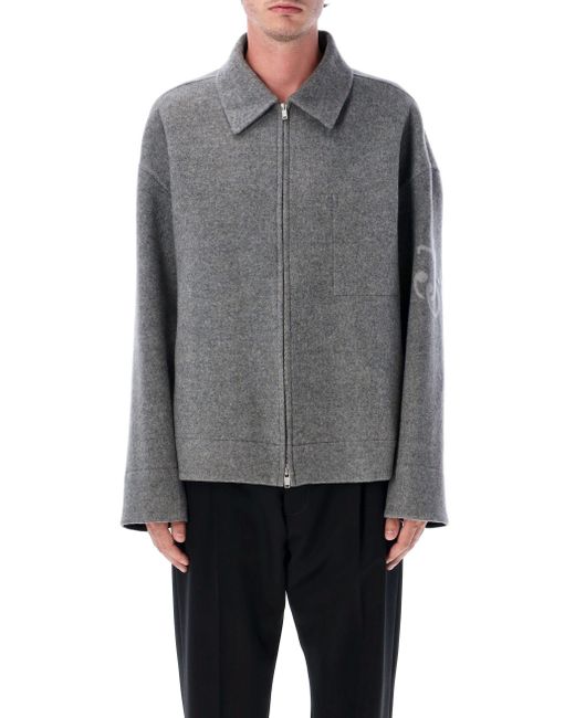 Jil Sander Gray Blouson 170 Emb Db