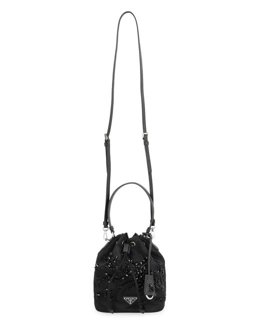 Prada Black Nylon Bucket Bag