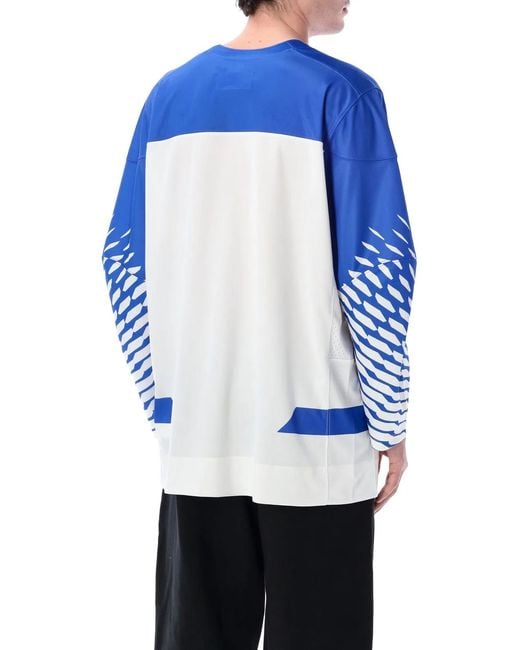Nike Blue Italy Replica Hockey Jersey Tee for men
