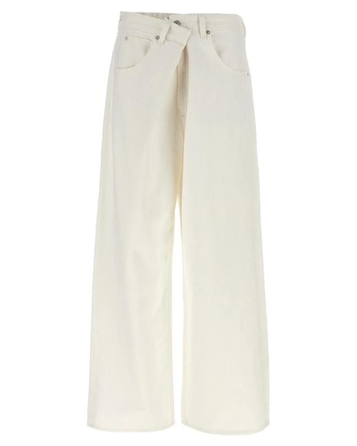 Agolde White 'Vana Fold' Jeans