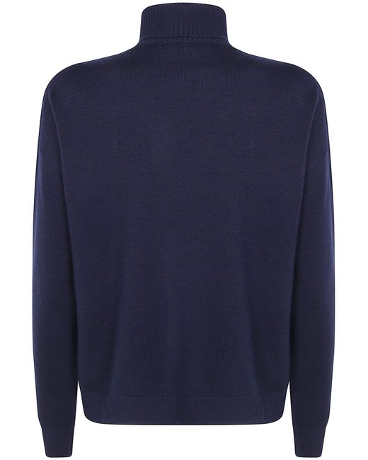 Drumohr Blue Turtle Neck Sweater