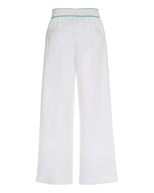 Bottega Veneta White Wide-Leg Trousers