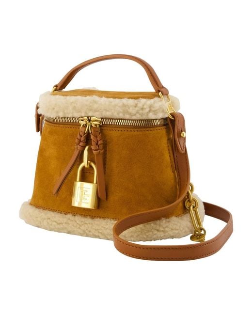Balmain Brown Pulse Vanity Handbag