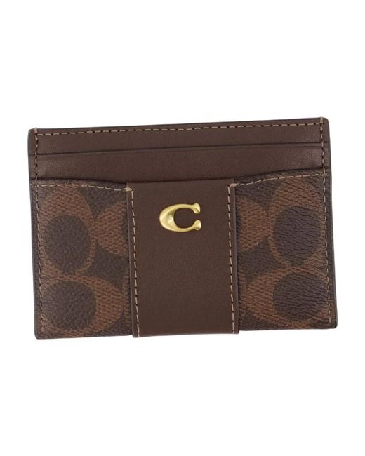 COACH Brown Essential Card Case