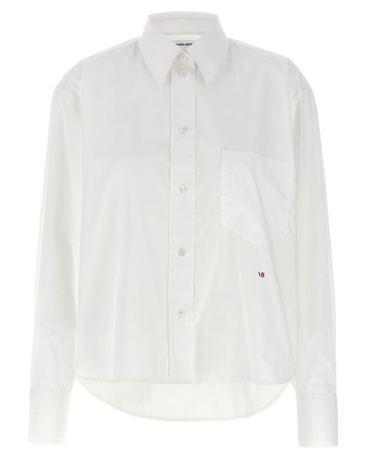 Victoria Beckham Women's White 'Cropped' Shirt