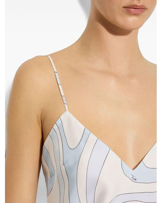 Emilio Pucci Blue Silk Top