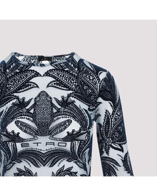 Etro Blue Tulle Top