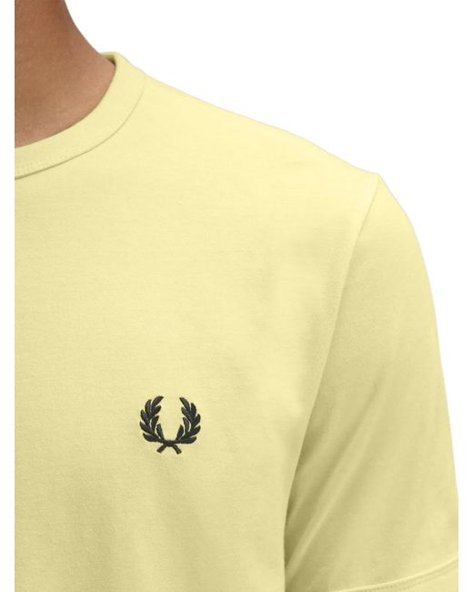 Fred Perry Yellow T-Shirt Ringer for men