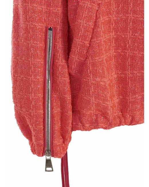 Khrisjoy Red 'Chris Windbreaker Tweed' Jacket