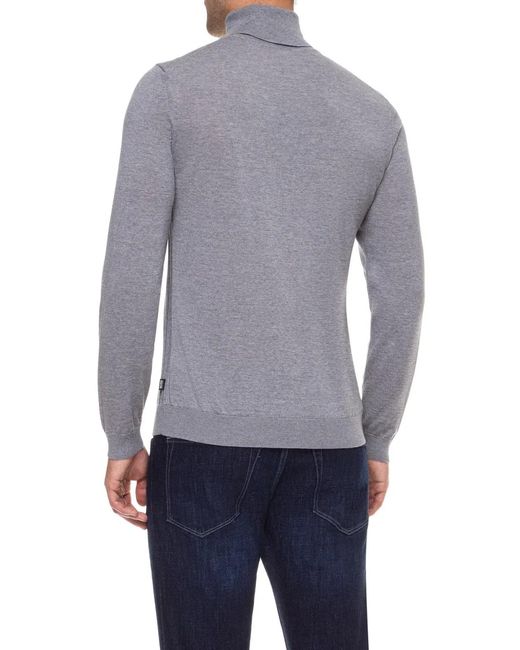Boss Gray Musso-P Turtleneck Sweater for men