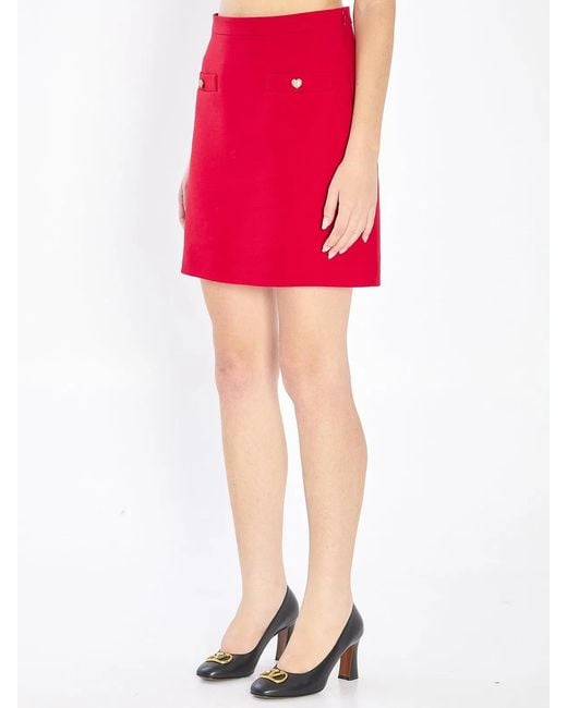 Valentino Garavani Red Mini Skirt