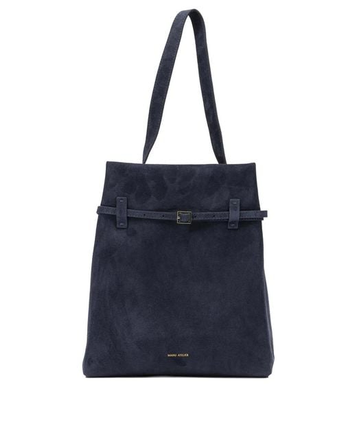 MANU Atelier Blue "Tote Du Jour" Medium Shoulder Bag