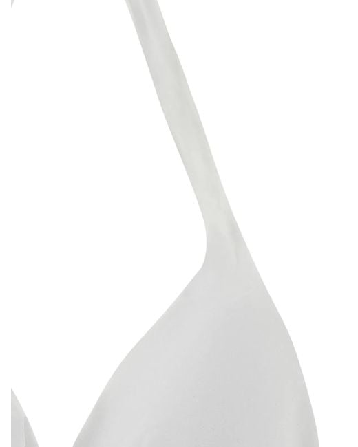 Dolce & Gabbana White Dolce & Gabbana 'Dg' Bikini Top