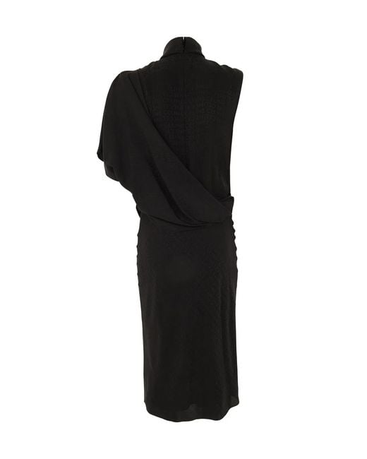 Céline Black Asymmetric Long Dress