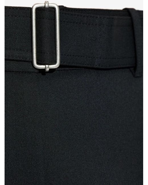 Studio Nicholson Blue "Doring" Belted Round Leg Pant