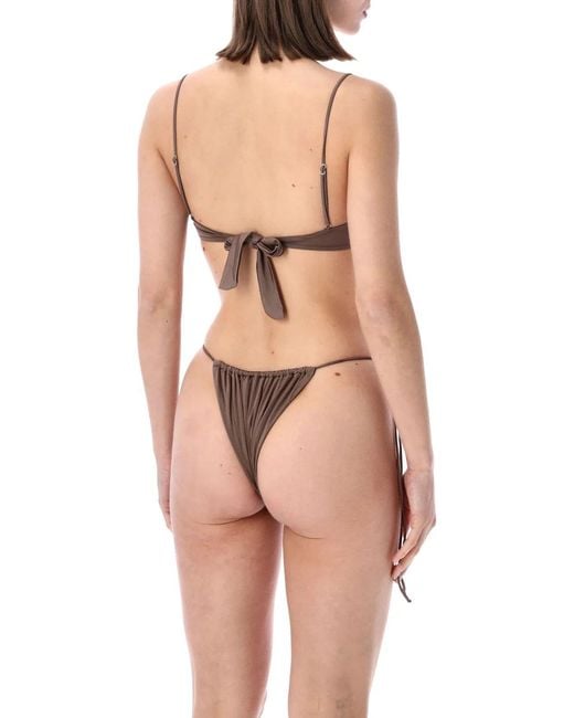 BELAMER Gray Tina Brazilian Bikini Bottom