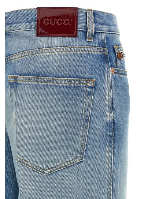 Gucci Blue Flared Leg Jeans