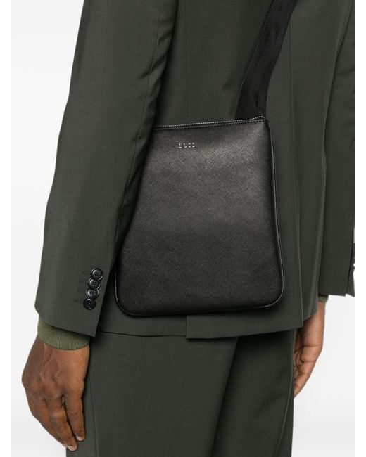 Boss Black Polyester Crossbody Bag for men
