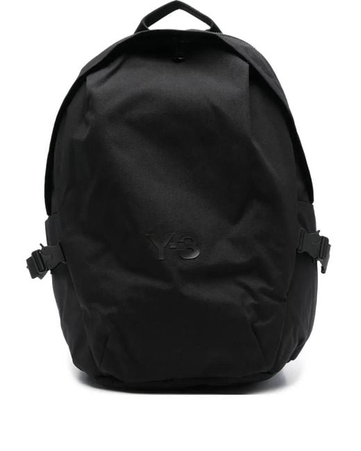 Y-3 Black Logo-Embellished Backpack