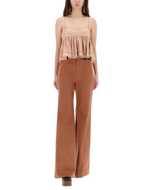 Chloé Brown Flared Pants