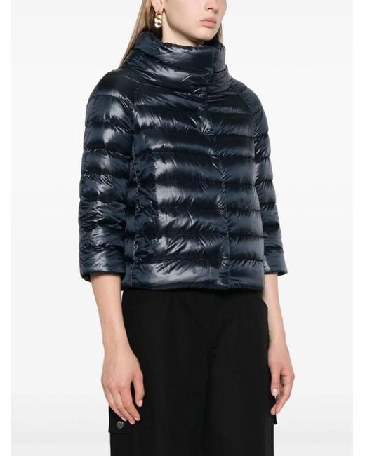 Herno Blue Sofia Nylon Cape