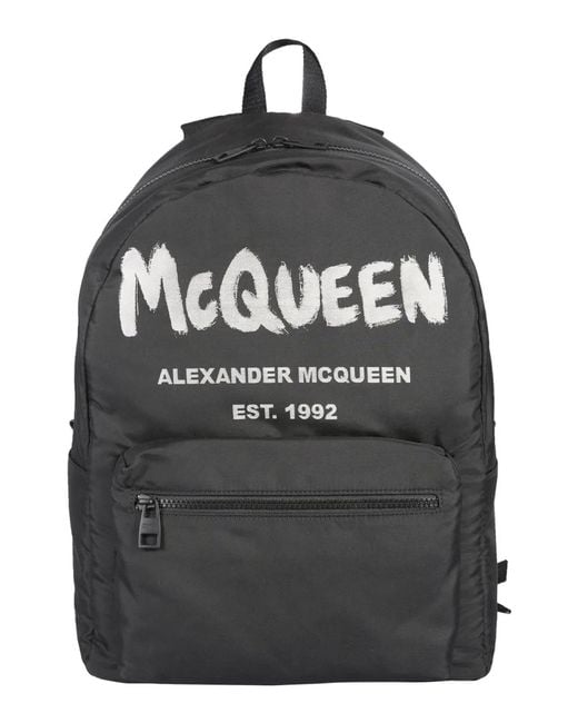 McQueen Gray Metropolitan Backpack for men