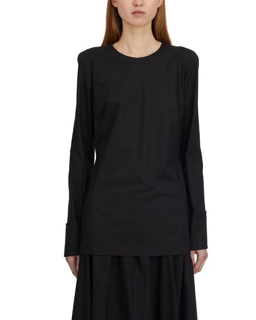 THE LATEST Black Slim Crew Neck Sweater