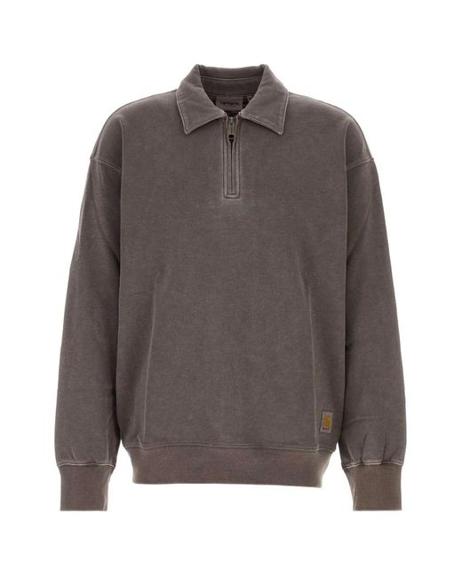 Carhartt Gray Solid Shirt Collar Polo for men