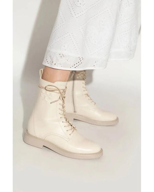 Tory Burch Natural Ankle Boots